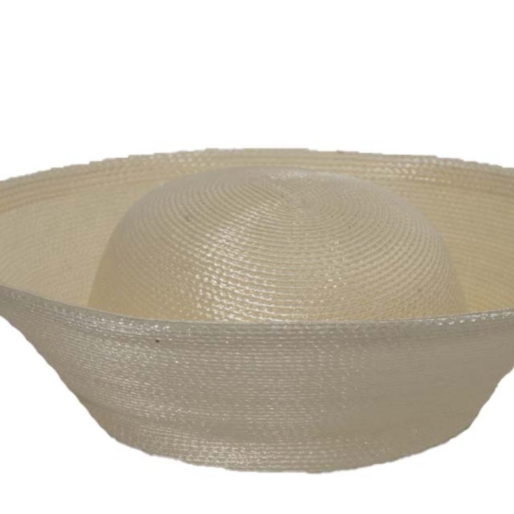 (JS1005 - Ivory) PP Plain Church Hat